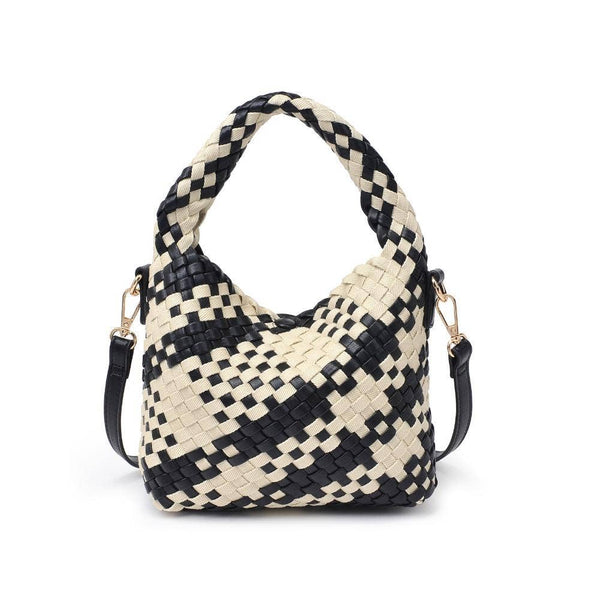 Jessamine Woven Crossbody - Black Ivory