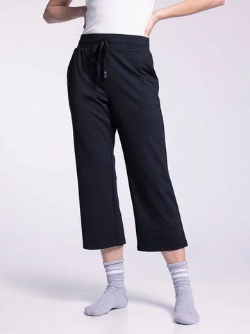 Georgie Pants - Black Ribbed