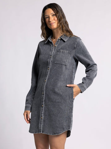 Kieran Dress - Black Acid Wash