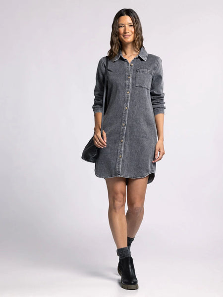Kieran Dress - Black Acid Wash