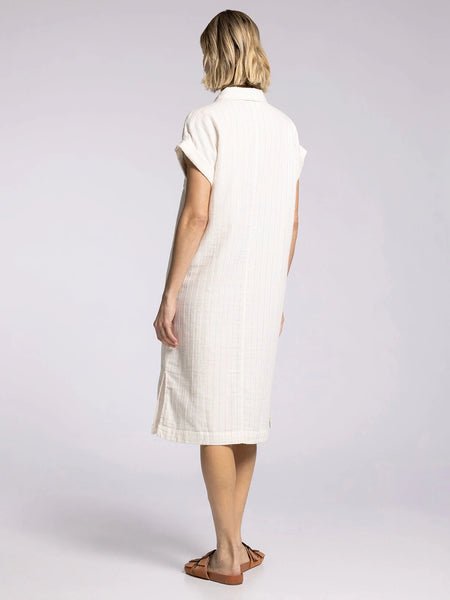 Laira Dress - Off White Camel