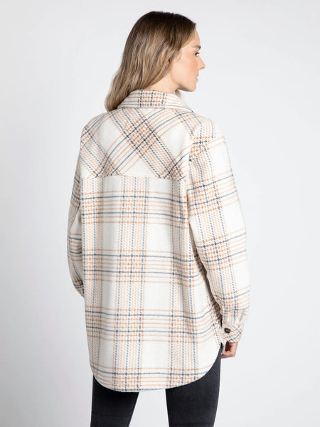Tullis Jacket - Cream/Taupe Plaid