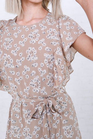 Constance Midi Dress - Taupe