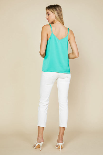 Double Strap Cami - Emerald Green