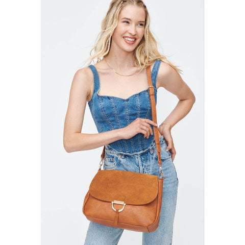 Zoe Crossbody: Cognac