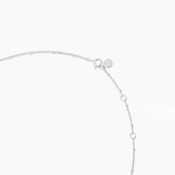 Compass Coin Necklace - Silver