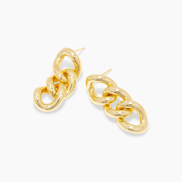 Lou Link Earrings - Gold