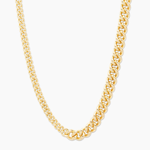 Lou Link Asymmetrical Necklace - Gold