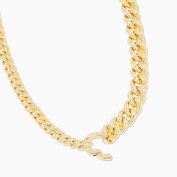 Lou Link Asymmetrical Necklace - Gold