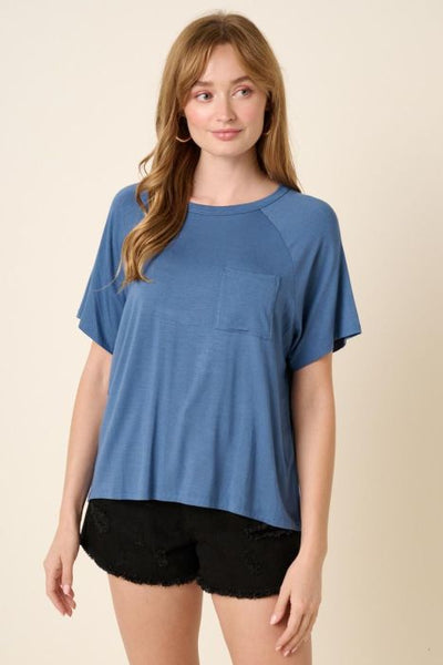 Bamboo Reglan Tee - Indigo