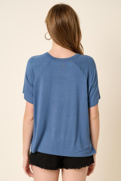 Bamboo Reglan Tee - Indigo