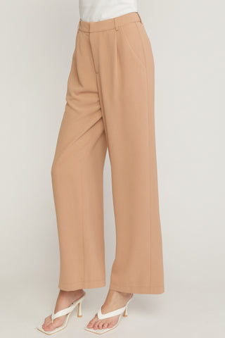 High Waisted Dress Pant - Tan
