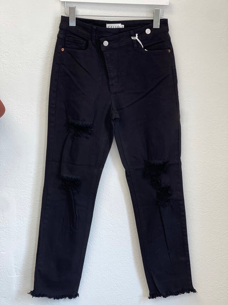 Outside The Box Crossover Straight Jean- Black