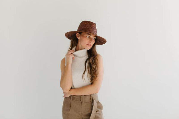 Isla Straw Fedora - Brown