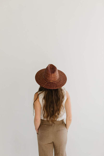 Isla Straw Fedora - Brown