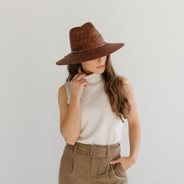 Isla Straw Fedora - Brown