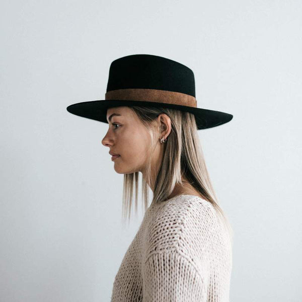Miller Fedora - Black w/brown