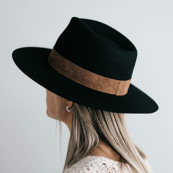 Miller Fedora - Black w/brown