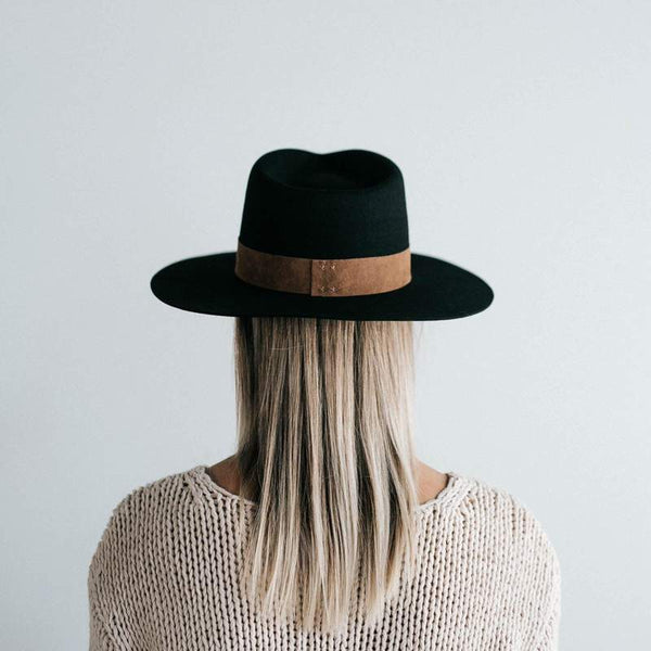 Miller Fedora - Black w/brown