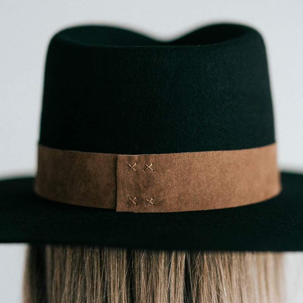 Miller Fedora - Black w/brown